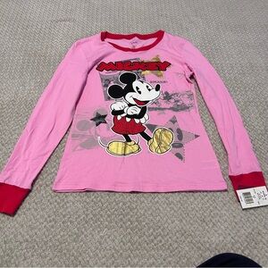 Kohl's Pink Long Sleeve Shirt with Mickey Mouse